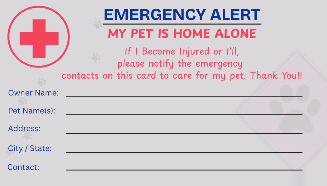 Pet Emergency Card Printable: Be Ready When It Matters Most