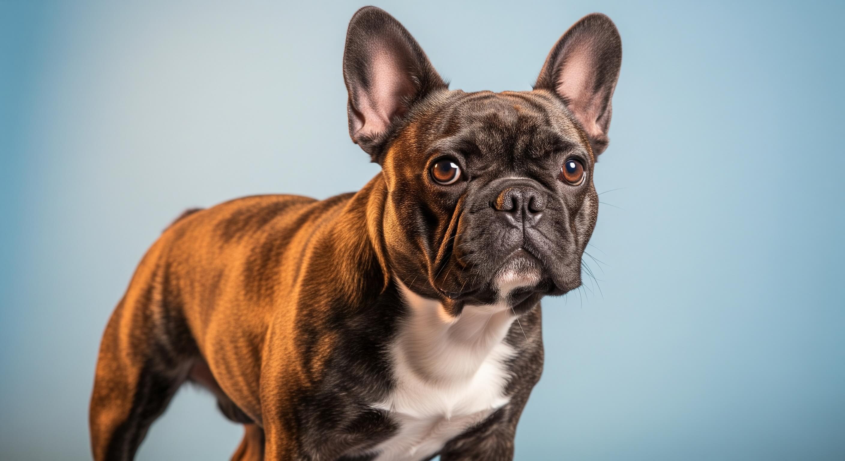 French Bulldog with affectionate temperament and playful personality traits sitting on a cozy couch in an apartment living room